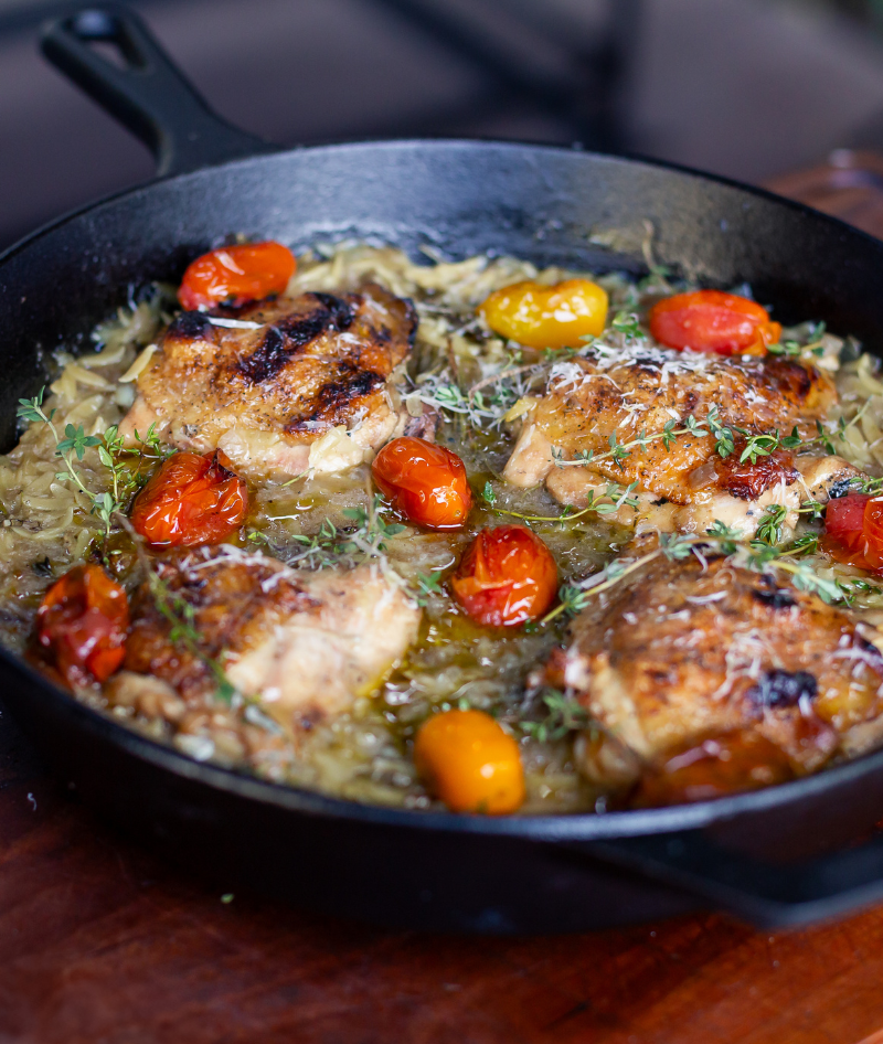 Pollo asado & orzo