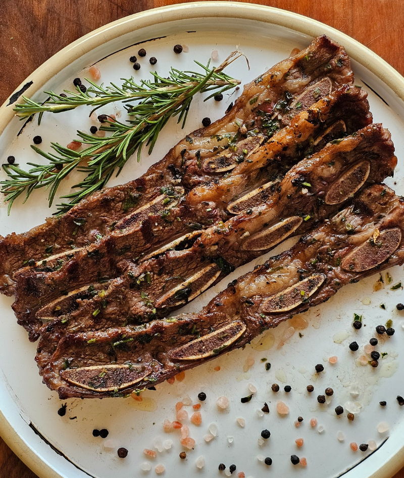 Asado de Tira "Fast Grill" con Chimichurri